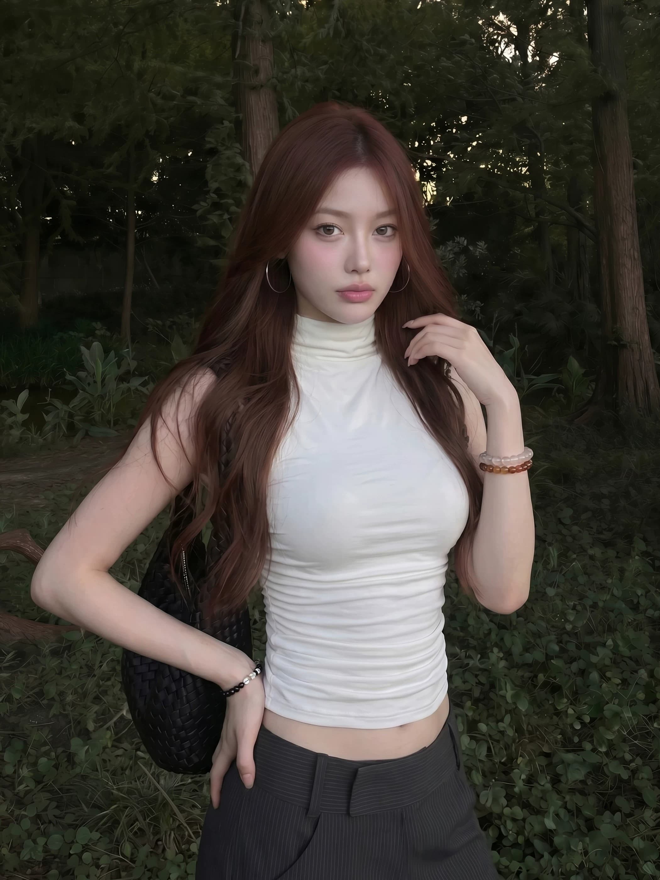 260 그램 사람들 면 레이스 백리스 터틀넥 민소매 조끼 여성 여름 순수한 욕망 핫걸 주름 몸매 가꾸기 슬림해 보이는 맨위 상세 이미지 5