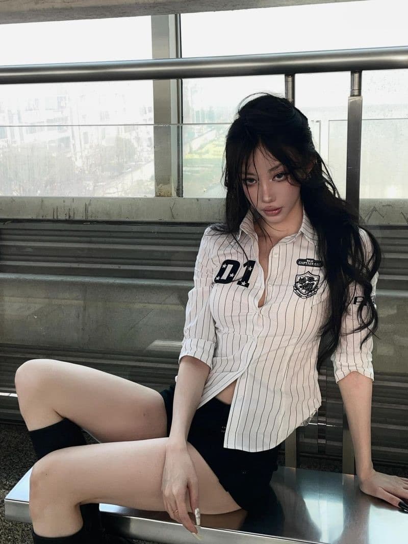 실사 작은 대중 한 부서 체크무늬 여성 셔츠 이른 가을 다용도 루즈핏 느긋한 바람 맨위 외부 가져 가라. 체크무늬 셔츠 재킷 상세 이미지 3