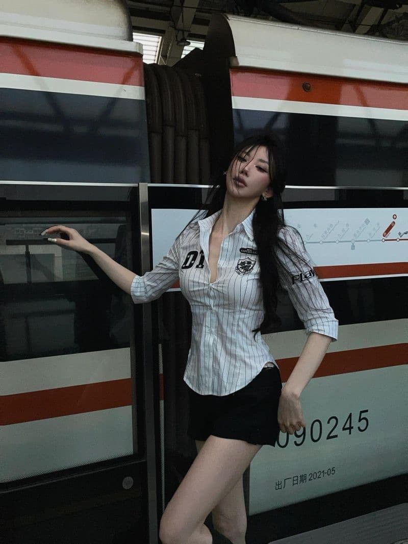 실사 작은 대중 한 부서 체크무늬 여성 셔츠 이른 가을 다용도 루즈핏 느긋한 바람 맨위 외부 가져 가라. 체크무늬 셔츠 재킷 상세 이미지 7