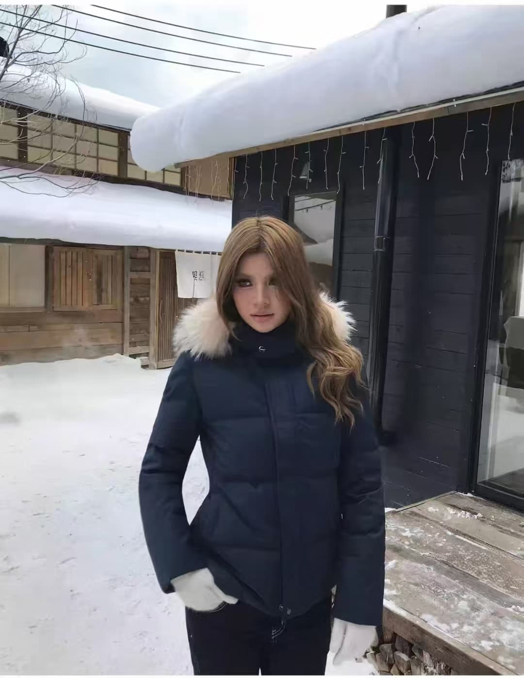 한 부서 큰 모피 칼라 후드 섹션 면 의류 여성 루즈핏 다용도 두꺼운 방한 디스플레이 높음 겨울 출퇴근 보온 맨위 상세 이미지 18