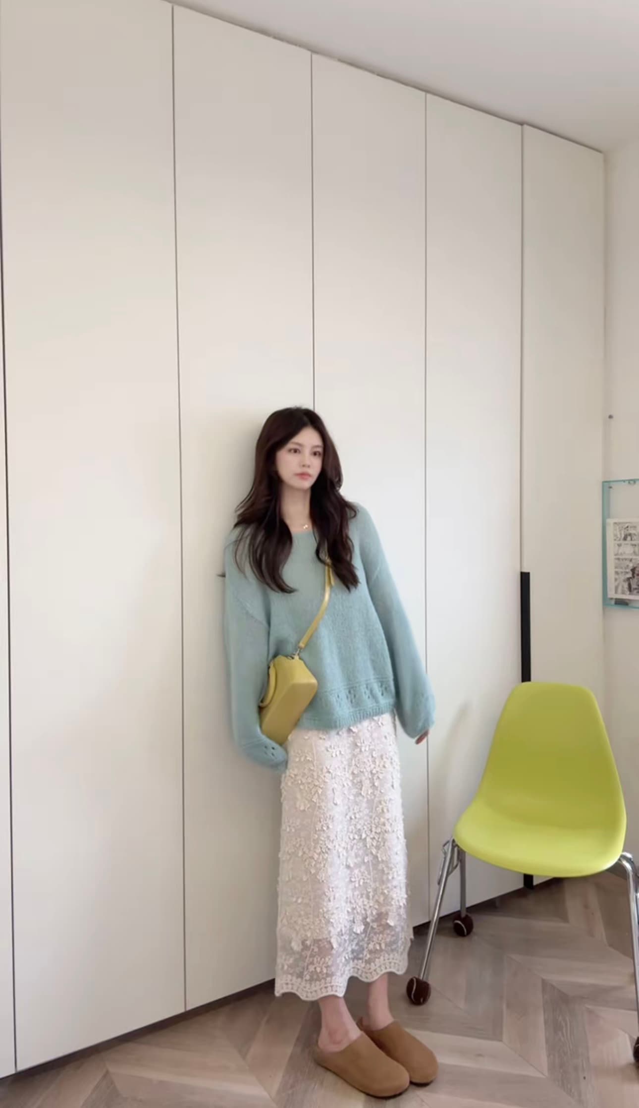 kb51 작은 스팽글 3 차원 레이스 무거운 작업 스트레이트 반신 스커트 레이스 치마 상세 이미지 4