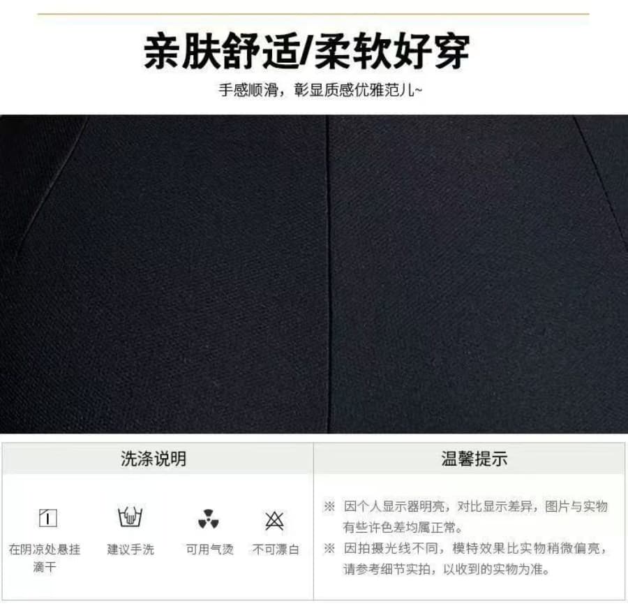 마이크로 플레어 바지 봄 가을 2026 새로운 레이스 조각 정장 바지 검정색 바지 하이웨이스트 슬림해 보이는 캐주얼 긴 바지 상세 이미지 4