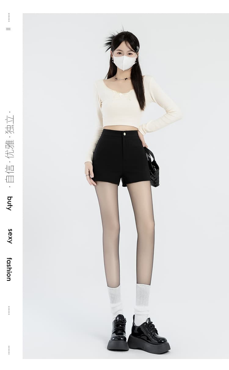 언더 의류 누락 된 반바지 여성 여름 안전 바지 노출 방지 검정색 레깅스 외출용 타이트 재즈 여성 단체 핫 바지 상세 이미지 14