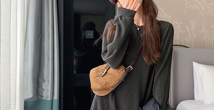 대 물품 가을 새로운 미니멀리즘 디자인 센스 작은 대중 가죽 베스트 빛 럭셔리 후드티 드레스 임산부 투피스 세트 상세 이미지 16
