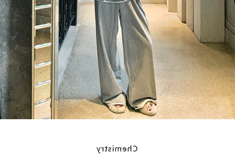 대 물품 한 부서 디자인 센스 임산부 세트 봄 가을 비스듬한 어깨 의류 느긋한 캐주얼 임산부 스트레이트 팬츠 투피스 세트 상세 이미지 30