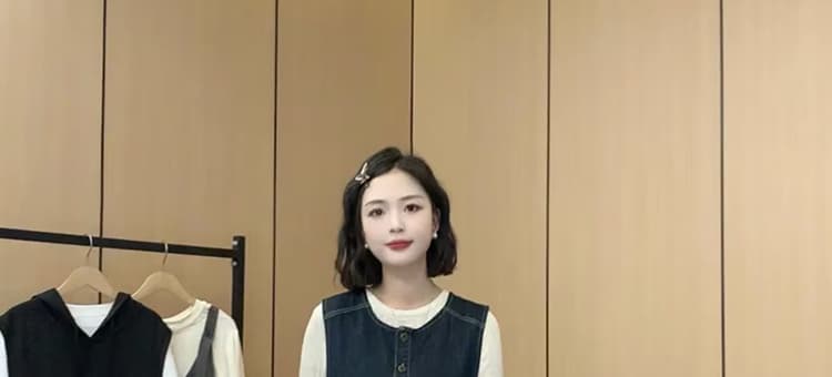 대 물품 가을 겨울 두꺼운 데님 조끼 원피스 니트 스웨터 맨위 루즈핏 슬림해 보이는 임산부 투피스 세트 상세 이미지 26