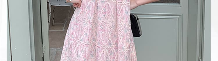 대 물품 새로운 레이스 자카드 임산부 조끼 스커트 투피스 세트 여름 고급 센스 홀로우 아웃 자수 드레스 상세 이미지 9