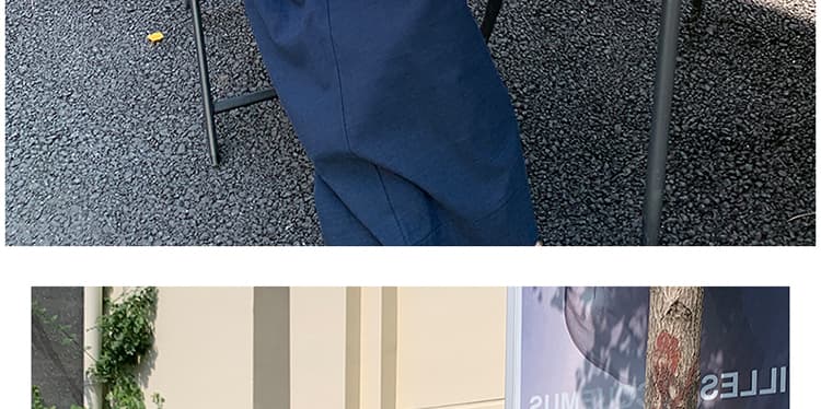대 물품 새로운 한 부서 스타일 법 캐주얼 체크무늬 민소매 레이스 맨위 펌프 로프 와이드 레그 팬츠 임산부 투피스 슈트 상세 이미지 58