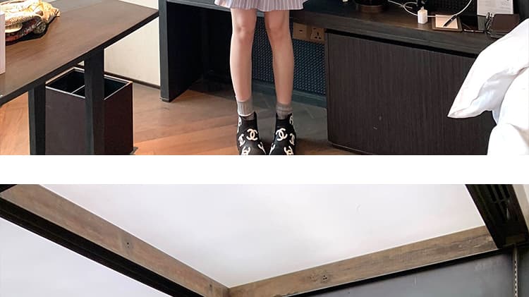 새로운 연꽃 잎 레이스 연령 감소 임산부 반팔 드레스 여름 스탠드 칼라 루즈핏 미니 스커트 상세 이미지 48