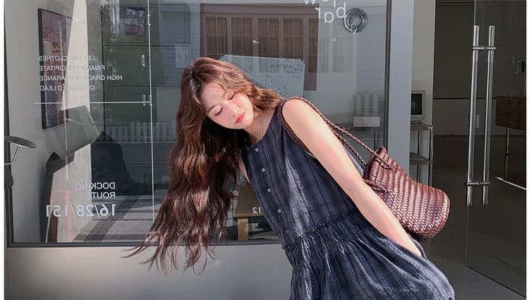 여름 한 부서 레트로 체크무늬 민소매 임산부 조끼 원피스 2026 새로운 디자인 센스 롱 스커트 상세 이미지 20