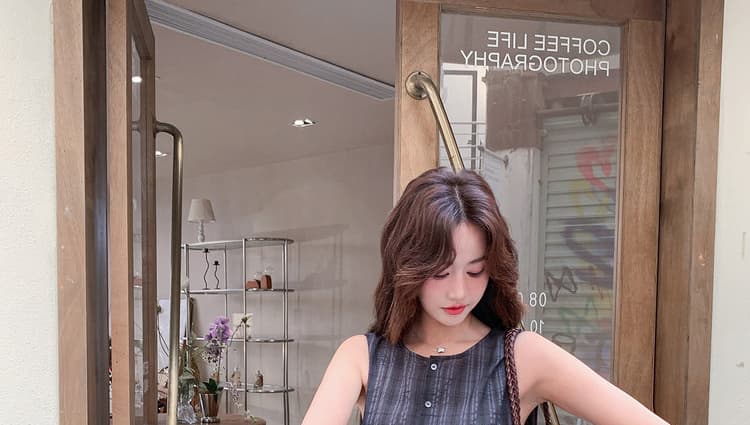 여름 한 부서 레트로 체크무늬 민소매 임산부 조끼 원피스 2026 새로운 디자인 센스 롱 스커트 상세 이미지 25