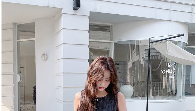 여름 한 부서 레트로 체크무늬 민소매 임산부 조끼 원피스 2026 새로운 디자인 센스 롱 스커트 상세 이미지 41