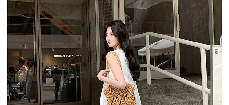 새로운 디자인 센스 프랑스식 꽃밭 조끼 롱 스커트 여름 미니멀리즘 품격 느긋한 바람 민소매 임산부 드레스 상세 이미지 45