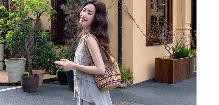 새로운 프랑스식 우아한 느슨함 센스 민소매 맨위 반신 스커트 임산부 투피스 세트 여름 품격 빅 사이즈 세트 상세 이미지 15