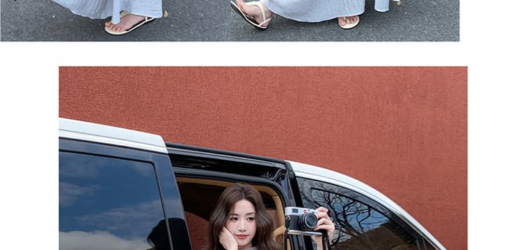 새로운 프랑스식 우아한 느슨함 센스 민소매 맨위 반신 스커트 임산부 투피스 세트 여름 품격 빅 사이즈 세트 상세 이미지 30