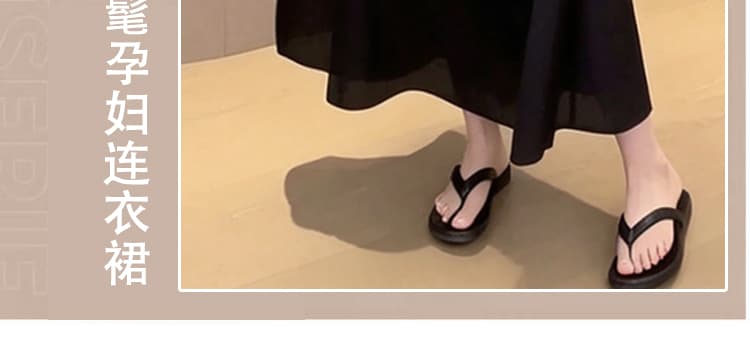 한 부서 디자인 센스 절묘한 민소매 임산부 드레스 여름 새로운 불규칙한 품격 루즈핏 슬림해 보이는 A라인 스커트 상세 이미지 3