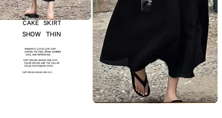 한 부서 디자인 센스 절묘한 민소매 임산부 드레스 여름 새로운 불규칙한 품격 루즈핏 슬림해 보이는 A라인 스커트 상세 이미지 9