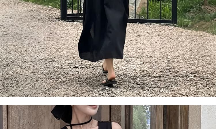 한 부서 디자인 센스 절묘한 민소매 임산부 드레스 여름 새로운 불규칙한 품격 루즈핏 슬림해 보이는 A라인 스커트 상세 이미지 31
