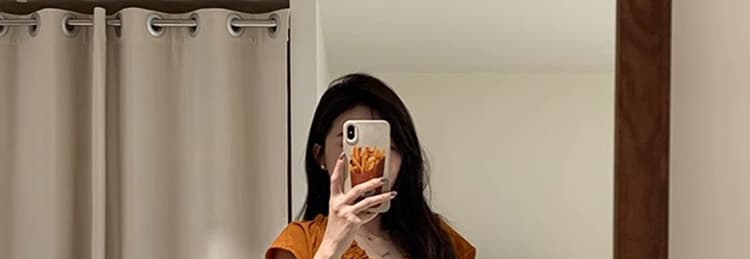 높은 품질 대 물품 여름 새로운 순면 V넥 슬림해 보이는 프랑스식 루즈핏 품격 소매 임산부 드레스 상세 이미지 1