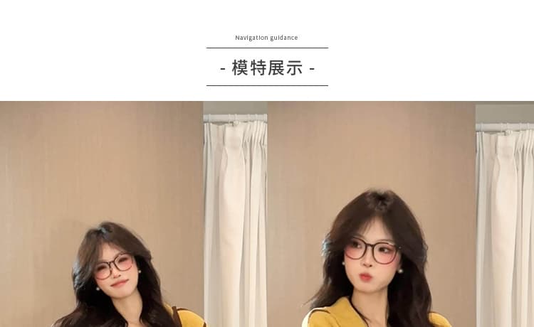 지금 출산 착용 한 부서 폴로 칼라 긴팔 스트라이프 루즈핏 외국 가스 다용도 니트 스웨터 양모 복부 지지 바지 세트 상세 이미지 12