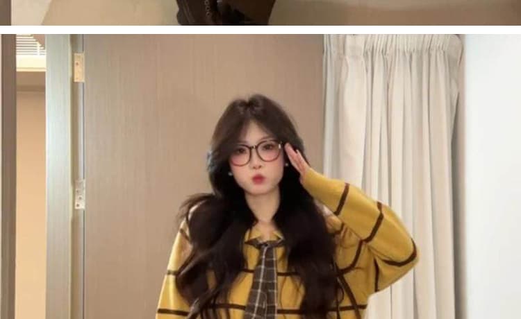 지금 출산 착용 한 부서 폴로 칼라 긴팔 스트라이프 루즈핏 외국 가스 다용도 니트 스웨터 양모 복부 지지 바지 세트 상세 이미지 21