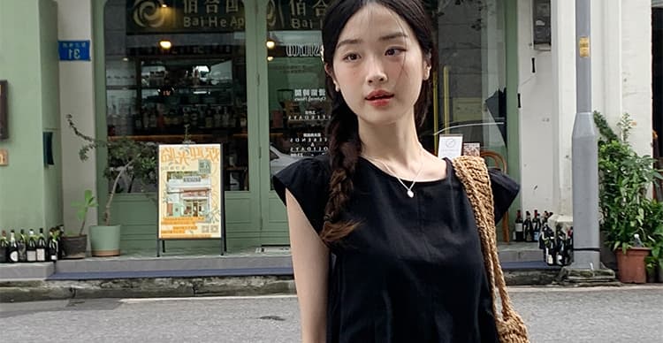 지금 출산 착용 새로운 여름 표지 배 민소매 인형 셔츠 맨위 복부 지지 도트 무늬 반신 스커트 투피스 세트 상세 이미지 16