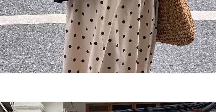 지금 출산 착용 새로운 여름 표지 배 민소매 인형 셔츠 맨위 복부 지지 도트 무늬 반신 스커트 투피스 세트 상세 이미지 20