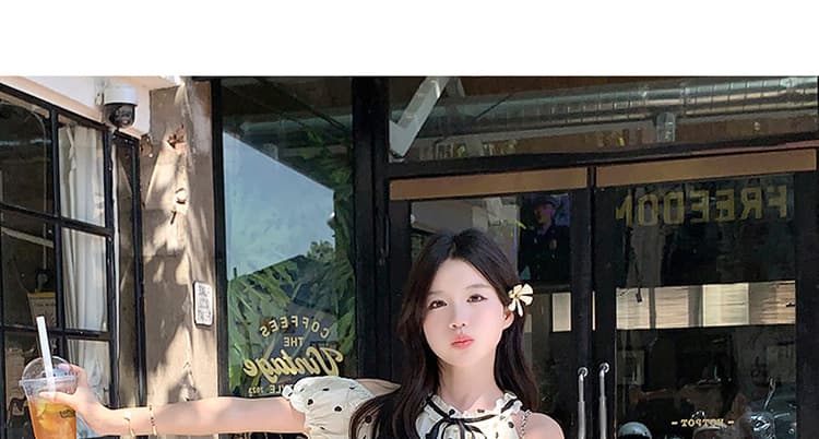 지금 출산 착용 프랑스식 오프숄더 도트 무늬 인형 드레스 새로운 단순한 관대 한 고급 센스 착용 가져 가라. 퍼프 스커트 상세 이미지 34