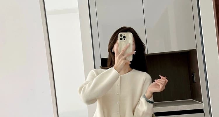 지금 출산 착용 봄 인기 고급 센스 표지 배 슬림해 보이는 스웨터 니트 맨위 양모 마이크로 라 범프 바지 투피스 세트 상세 이미지 34