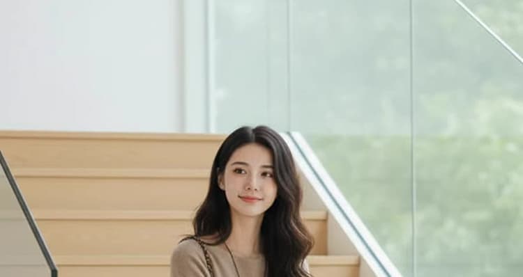 지금 출산 착용 조기 가을 한 부서 착용 가져 가라. 느슨함 센스 스웨터 니트 맨위 큰 진자 반신 스커트 투피스 세트 상세 이미지 18