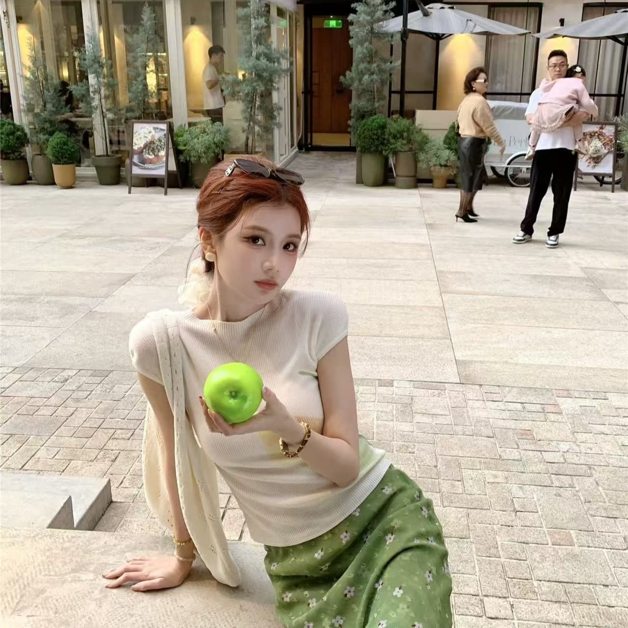 다우 시시 cheese 반도 황혼 봄 여름 한국 스타일 다용도 미니멀리즘 신축성 니트 스웨터 여성용 짧은 소매 티셔츠 맨위 이미지 4