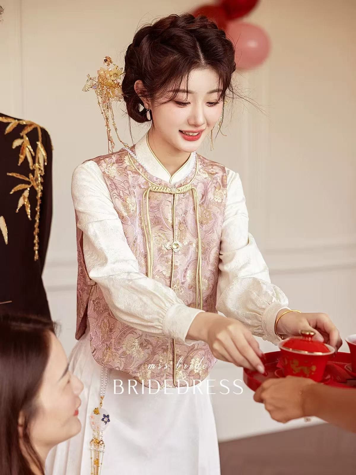 이름 여전히 실 얕은 黛 말 얼굴 치마 토스트 서비스 2026 새로운 중식 개선 참여 예복 치마 작은 아이들 상세 이미지 6