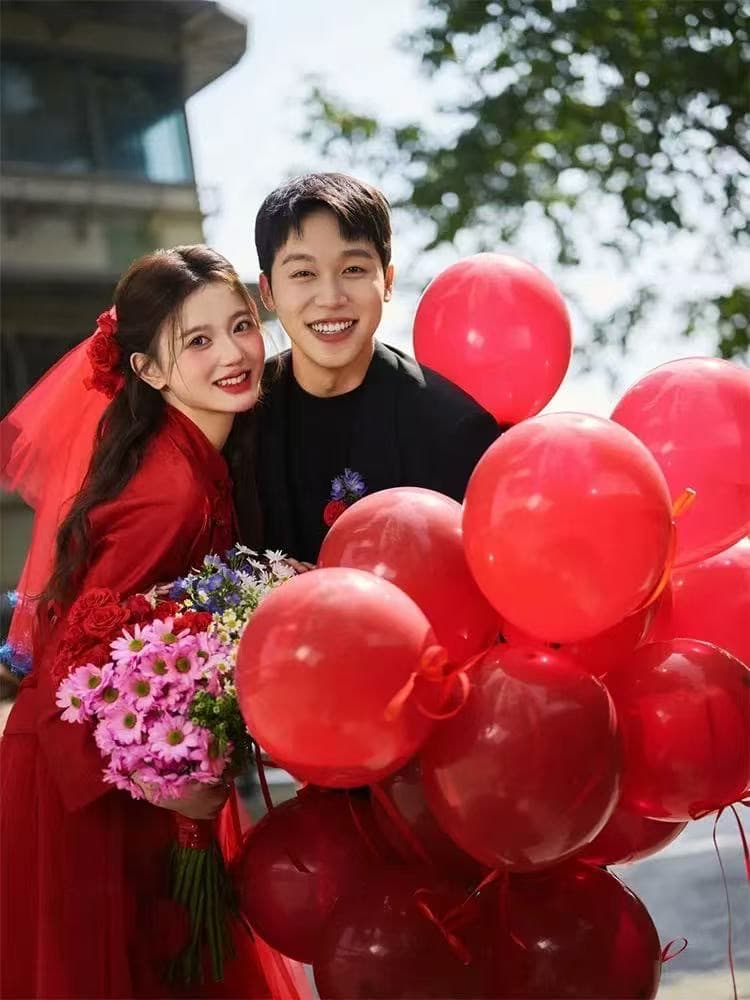 새로운 중식 국풍 참여 예복 치마 아름다운 아침 로브 결혼 고급 품격 레트로 뒷문 캐주얼웨어 일상 웨어러블 이미지 4