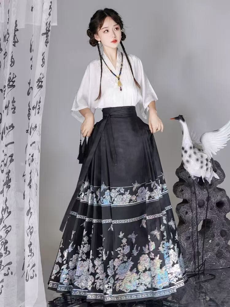 명 시스템 제직 은 진주의 어머니 말 얼굴 치마 새로운 중식 항공기 소매 일상 봄 여름 상세 이미지 1