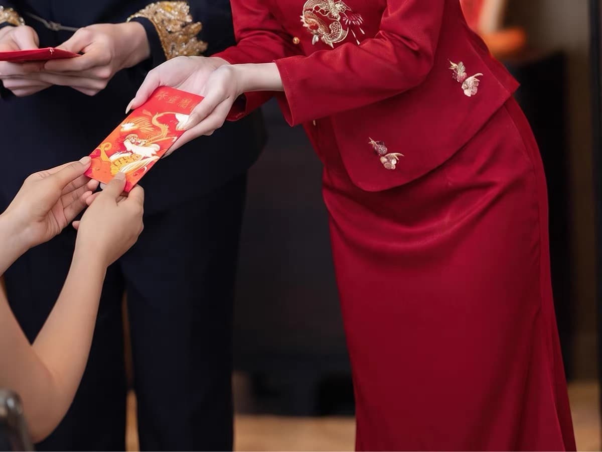 아이 시 네온 棠 꽃 새로운 중식 국풍 자수 토스트 서비스 치파오 신부 빨간색 레트로 뒷문 참여 서비스 상세 이미지 6