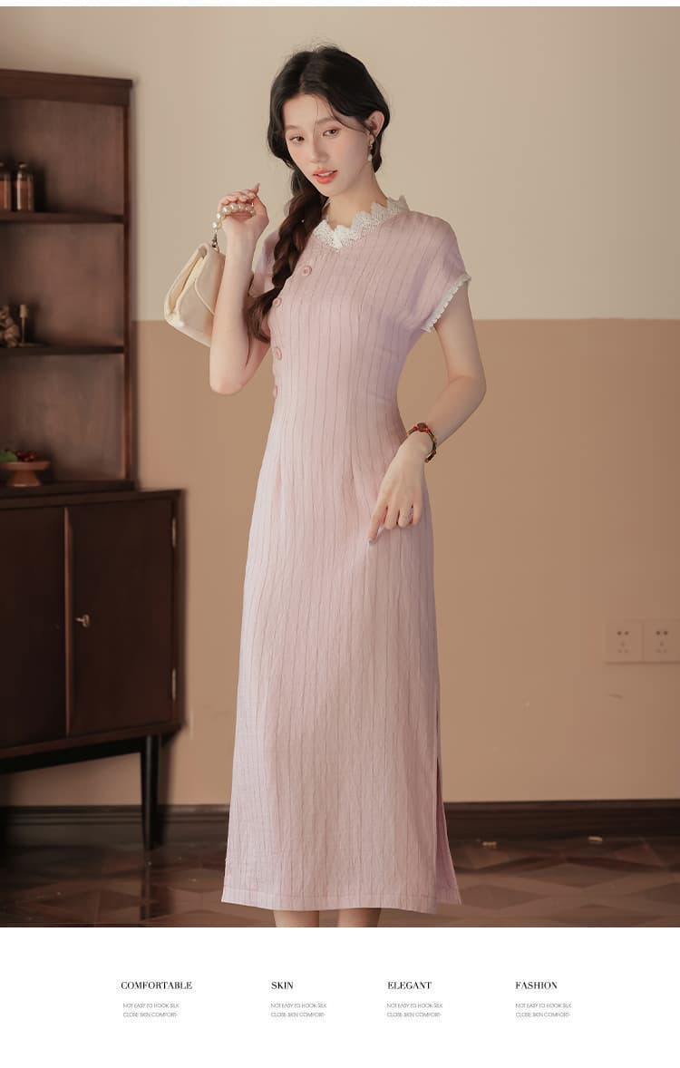센 부서 착용 가져 가라. 전체 집합 작은 키 도파민 살구 색상 오픈 가디건 핑크색 꽃잎 칼라 점프 슈트 치마 세트 여성 상세 이미지 18