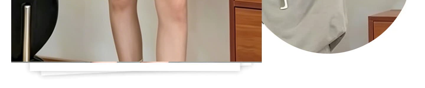 임산부 한국 스타일 세트 여성 V넥 숄 작은 대중 맨위 관대 한 점잖은 착용 가져 가라. 반바지 트렌디 세트 상세 이미지 12