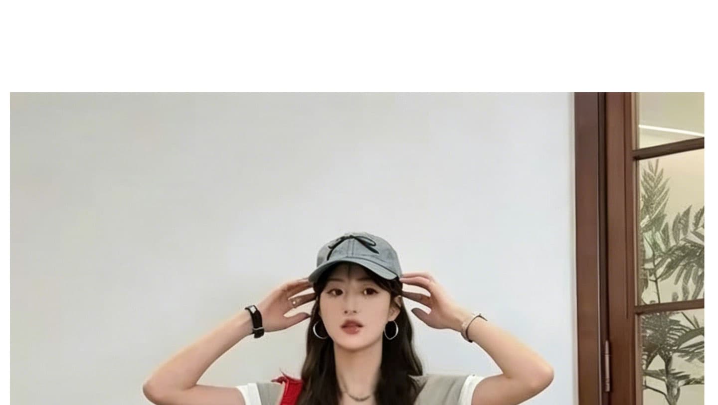 임산부 한국 스타일 세트 여성 V넥 숄 작은 대중 맨위 관대 한 점잖은 착용 가져 가라. 반바지 트렌디 세트 상세 이미지 29