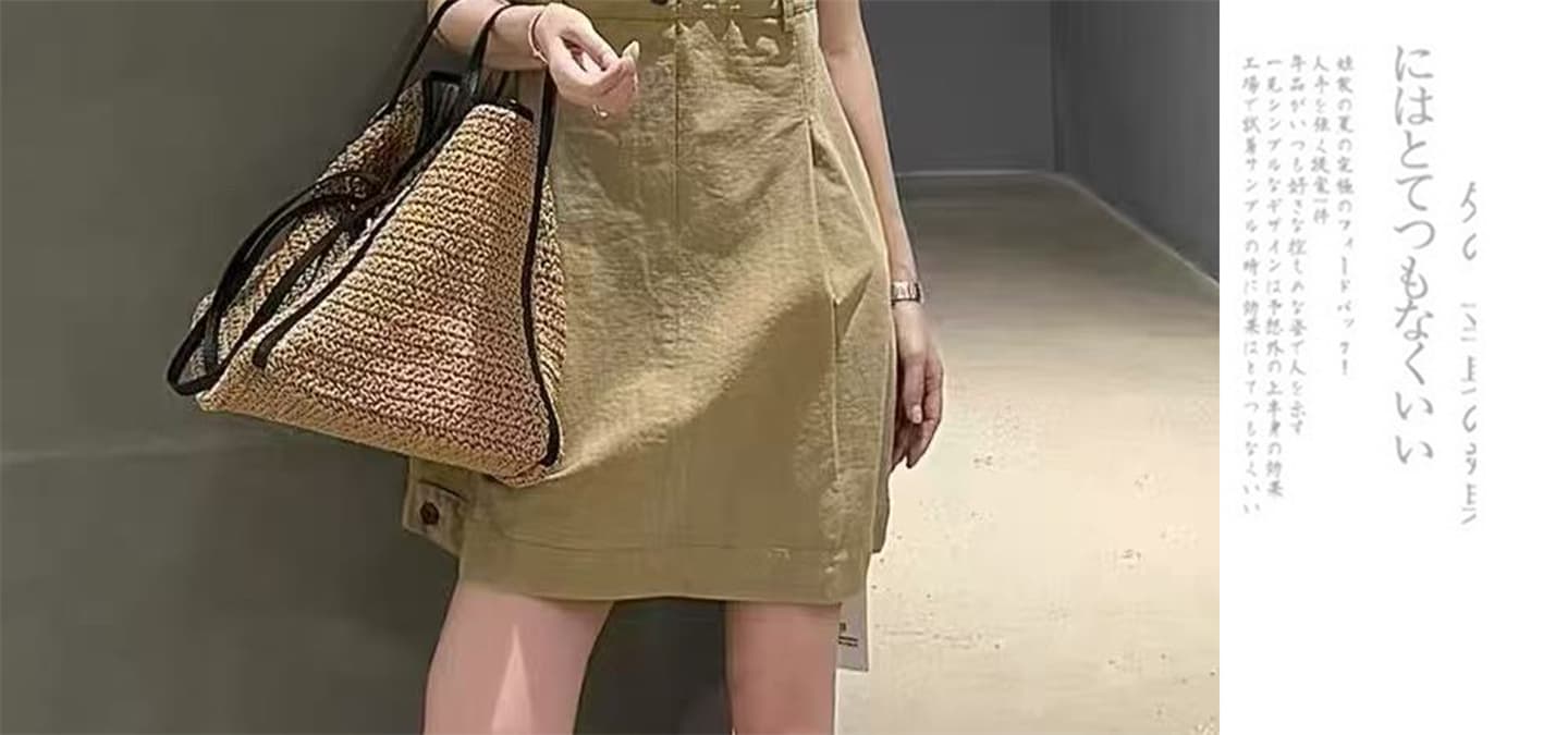 임산부 패션 배색 패치워크 민소매 진자 Pleat 워크웨어 슬림해 보이는 가짜 2개 루즈핏 슬림해 보이는 조끼 한 마디 중간 스커트 상세 이미지 30