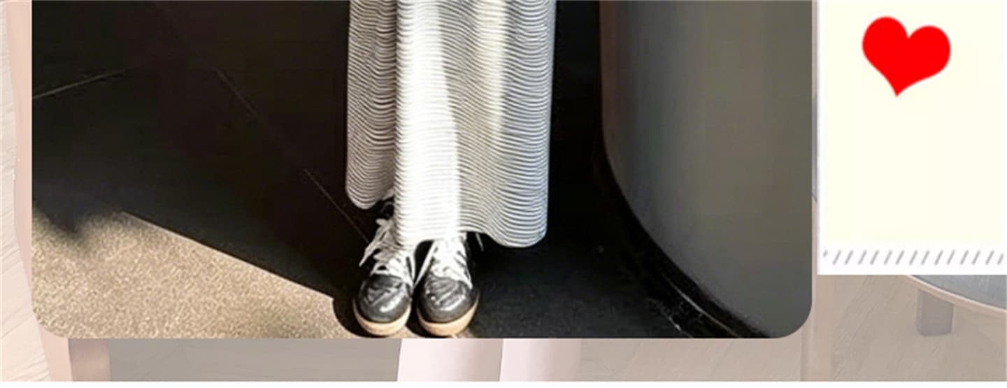 지금 가을 빅 사이즈 출산 착용 배색 핀 스트라이프 슬립 드레스 캐주얼 긴팔 오픈 가디건 세트 상세 이미지 3