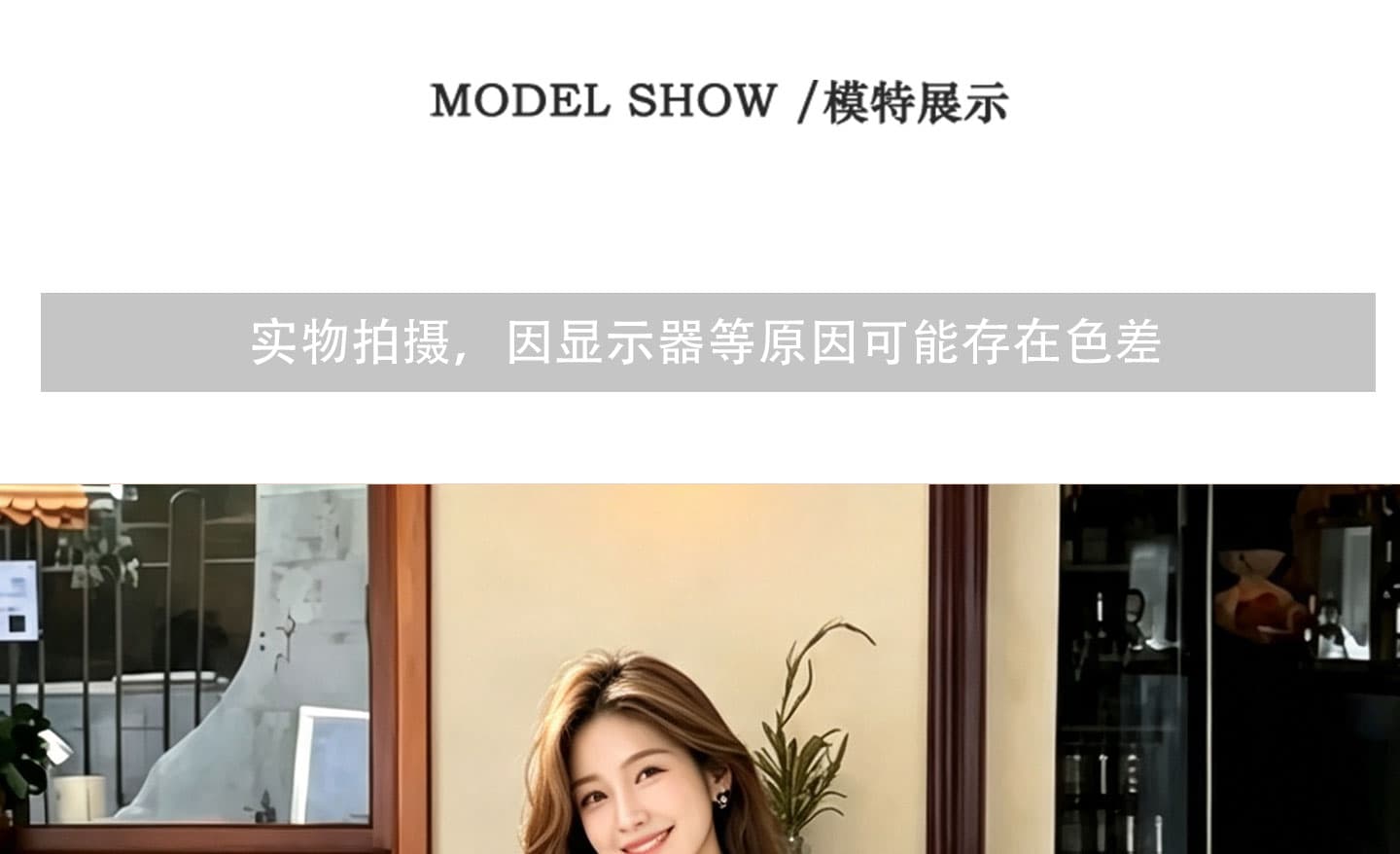 실사 빅 사이즈 착용 가져 가라. 패션 빛 럭셔리 라운드 넥 조끼 롱 스커트 슬림해 보이는 민소매 모직 점프 슈트 치마 세트 상세 이미지 14