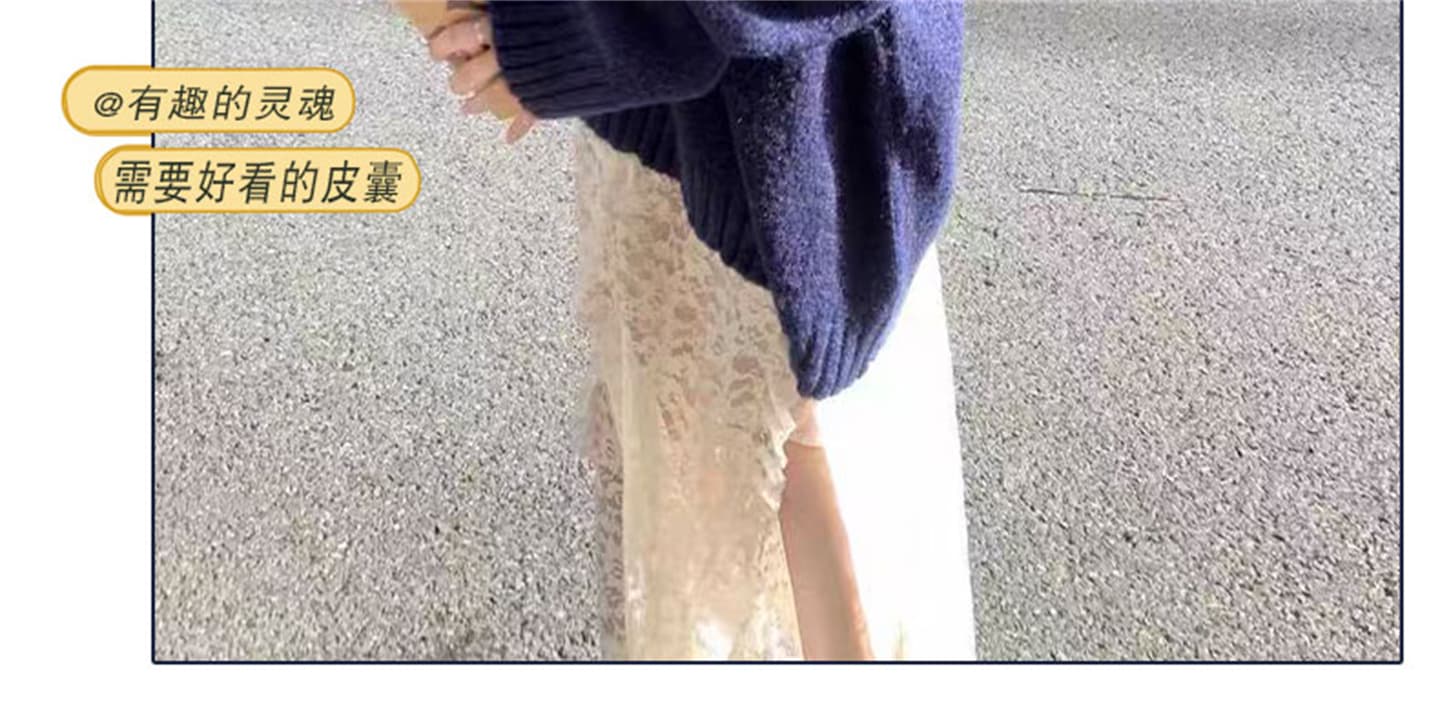 실사 가을로 한 부서 착용 가져 가라. 전체 집합 루즈핏 느긋한 바람 V넥 스웨터 슬립 드레스 3 세트 상세 이미지 11