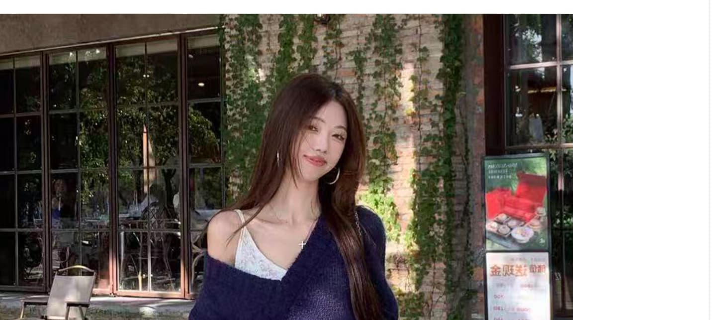 실사 가을로 한 부서 착용 가져 가라. 전체 집합 루즈핏 느긋한 바람 V넥 스웨터 슬립 드레스 3 세트 상세 이미지 27