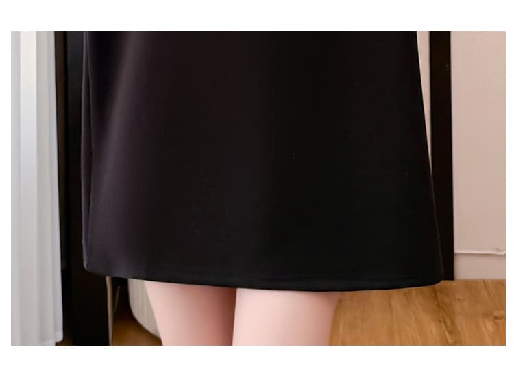 2026 가을 새로운 빅 사이즈 여성 의류 긴팔 드레스 지방 mm 루즈핏 슬림해 보이는 캐주얼 체크무늬 패치워크 여성 의류 상세 이미지 23