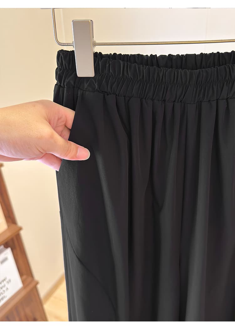 실사 여름 새로운 빅 사이즈 여성 의류 조거 와이드 레그 팬츠 어린이 지방 mm 느긋한 바람 도루 센스 캐주얼 9부 바지 바지 상세 이미지 8
