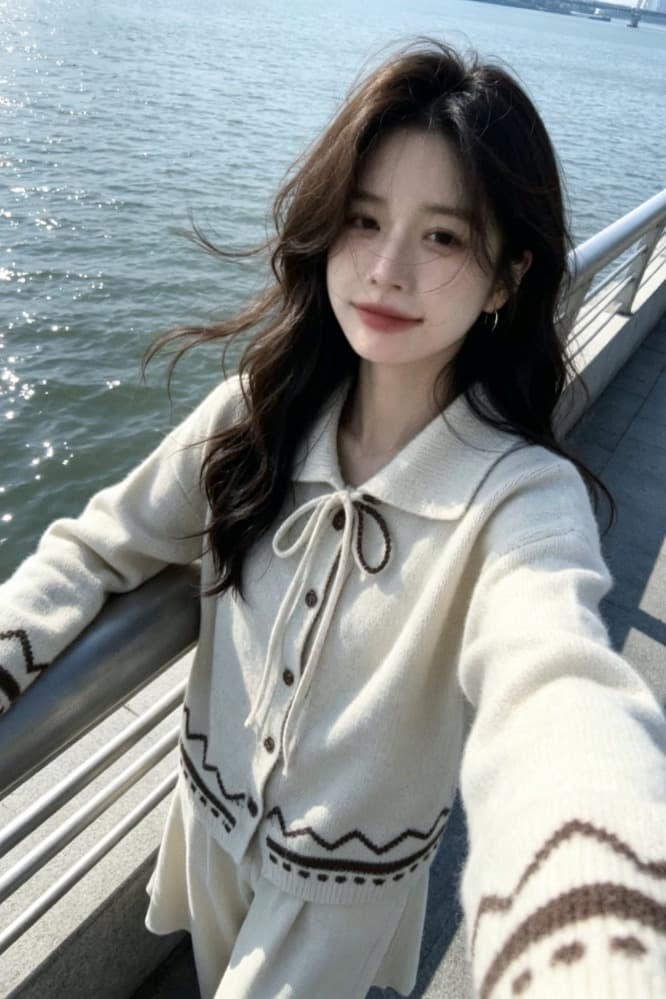 새로운 한 부서 작은 샤넬 스타일 베이비 칼라 니트 맨위 여성 코트 작은 키 Chic 연령 감소 오픈 가디건 스웨터 트렌디 이미지 5