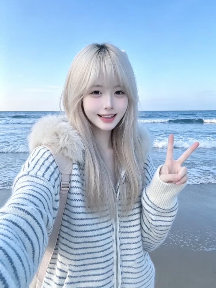 레트로 공정한 섬 니트 오픈 가디건 여성 코트 2026 가을 겨울 새로운 달콤함 부드러운 찹쌀 스트라이프 후드 털 옷 트렌디 상세 이미지 3
