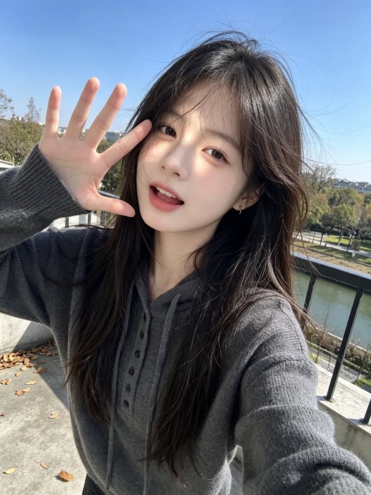한국 스타일 디자인 센스 부서 버클 후드 긴팔 니트 스웨터 여성 2026 가을 새로운 느긋한 센스 캐주얼 다용도 맨위 상세 이미지 1