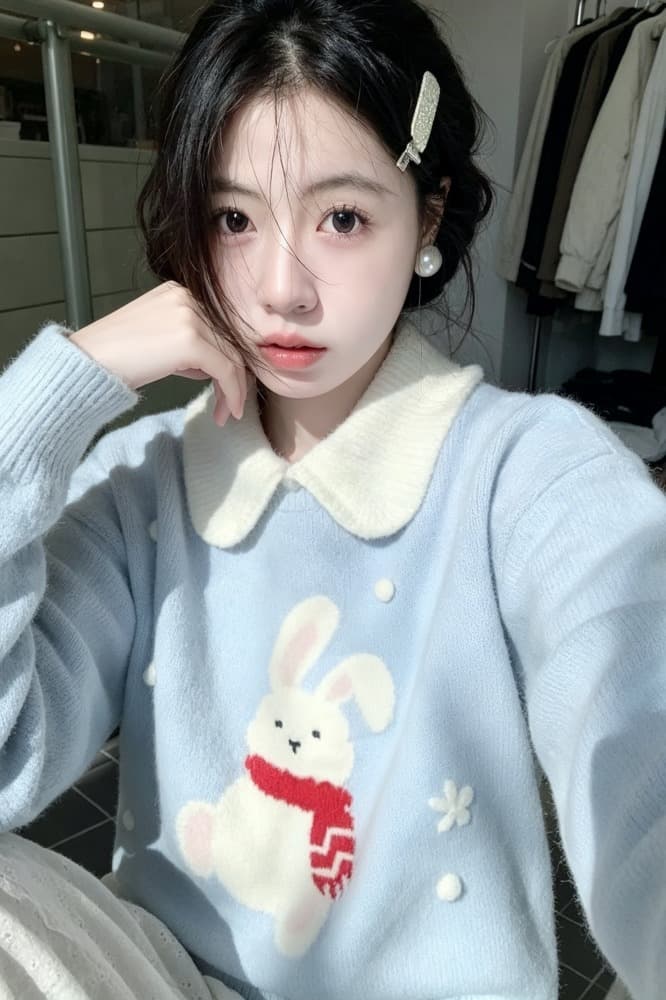 부드러운 디자인 센스 연령 감소 풀오버 스웨터 여자 2026 가을 겨울 새로운 루즈핏 슬림해 보이는 니트 스웨터 맨위 외출용 트렌디 이미지 5