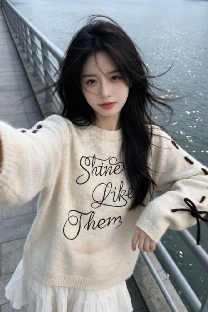 느긋한 바람 디자인 센스 알파벳 자수 스웨터 2026 가을 겨울 새로운 디자인 센스 작은 대중 고유 한 니트 맨위 트렌디 이미지 5